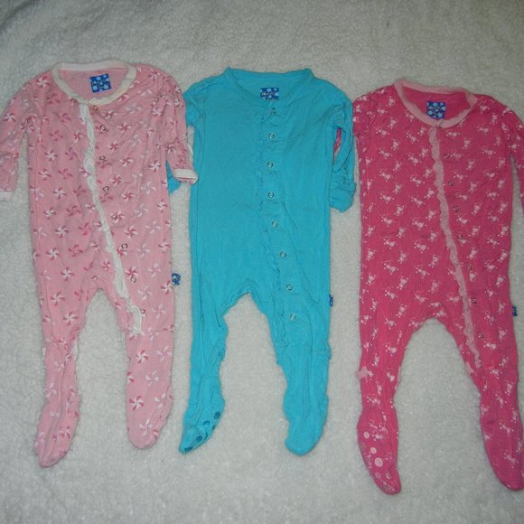 KicKee Pants Sleepers & Tops (NWT) lot for one price 0-3 months Ruffle butt - Picture 3 of 4